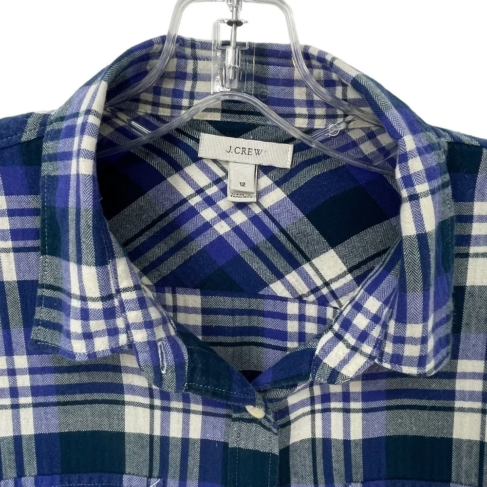J Crew Acropolis Classic Collared, Plaid Button-Up Shirt - Sz 12